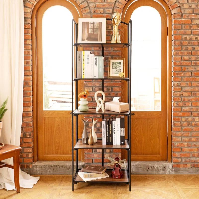 17 Stories Lejon No Assembly Folding Etagere Bookcase