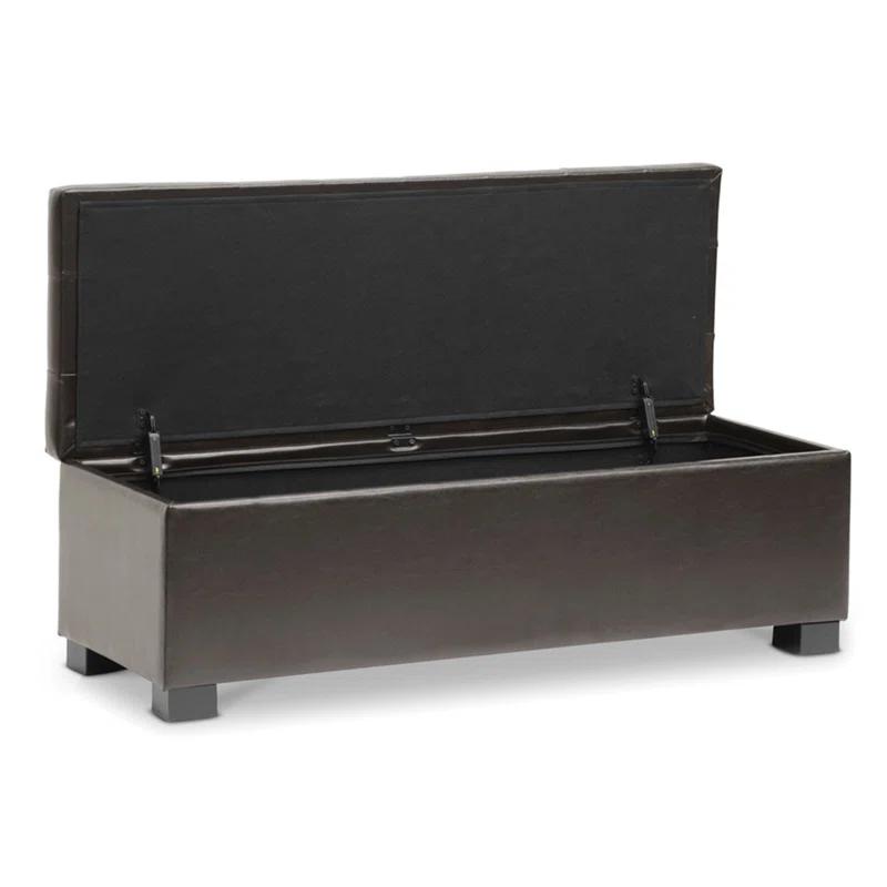 Charlton Home® Burnstad Faux Leather Upholstered Storage Bench