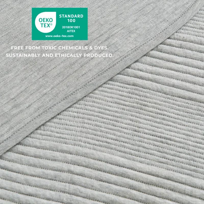 FreshFolds Jersey Cotton Blend Stitched Quilt Set with Shams
