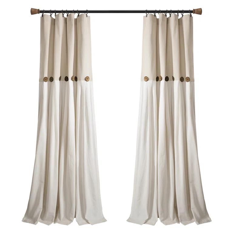 Lush Decor Beckham Semi Sheer Curtain Single Panel