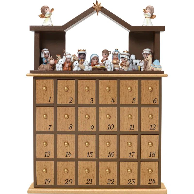 Precious Moments 26 Piece Nativity Advent Calendar Set