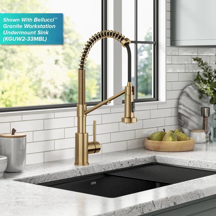 Kraus KRAUS Bolden 2-in-1 Commercial Style Pull-Down Single Handle Water Filter Kitchen Faucet for Reverse Osmosis or Water Filtration System KFF-1610BB
