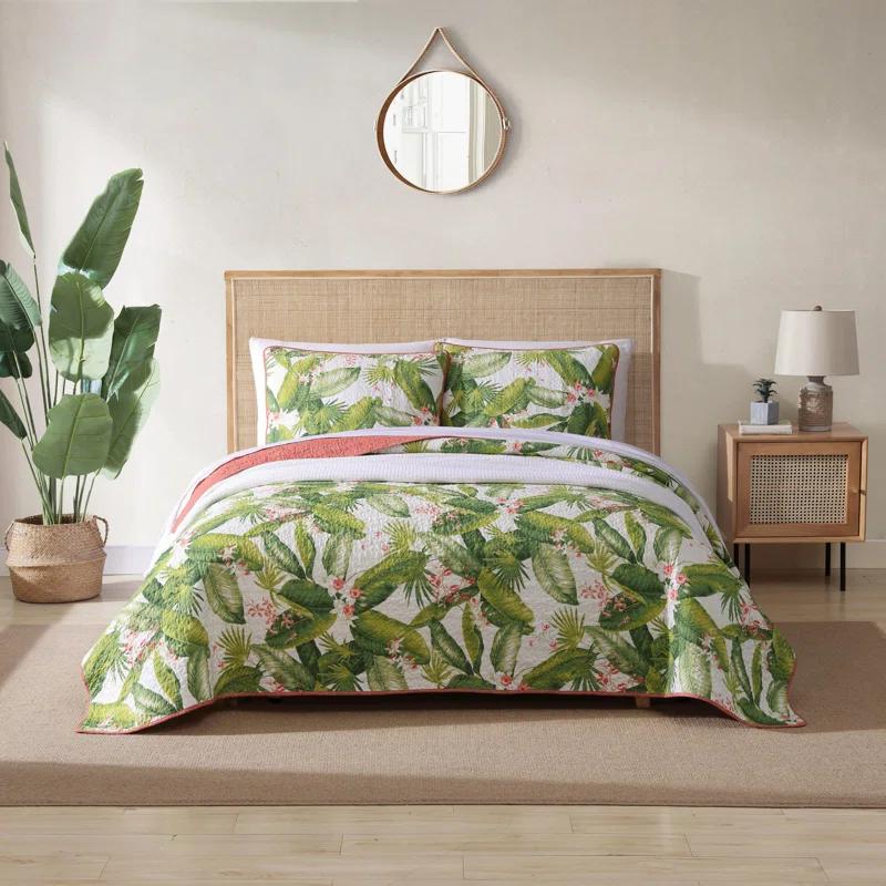 Tommy Bahama Aregada Dock Cotton Reversible Quilt Set