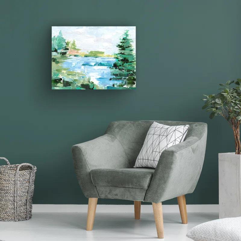 Millwood Pines " Evergreen Lake II " by Ethan Harper Painting Print