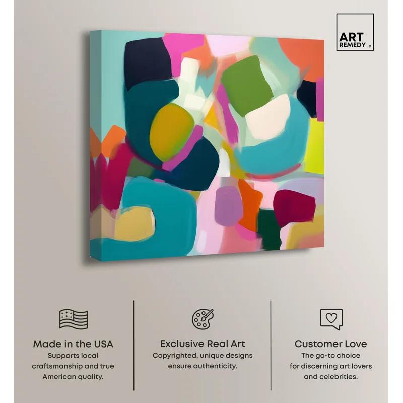 Art Remedy Colorful Dimensions I Canvas Modern Colorful Print by Art Remedy