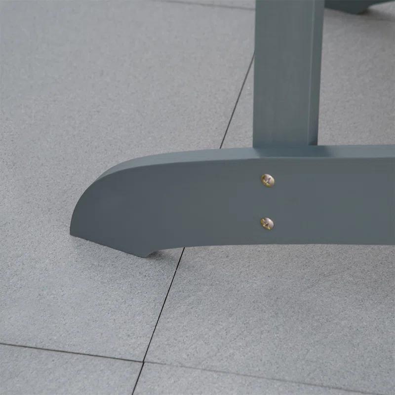 Highland Dunes Outsunny Wooden Adirondack Chair, Outdoor Patio Lawn Chair With Cup Holder, Weather Resistant Lawn Furniture, Classic Lounge For Deck, Garden, Backyard, Fire Pit