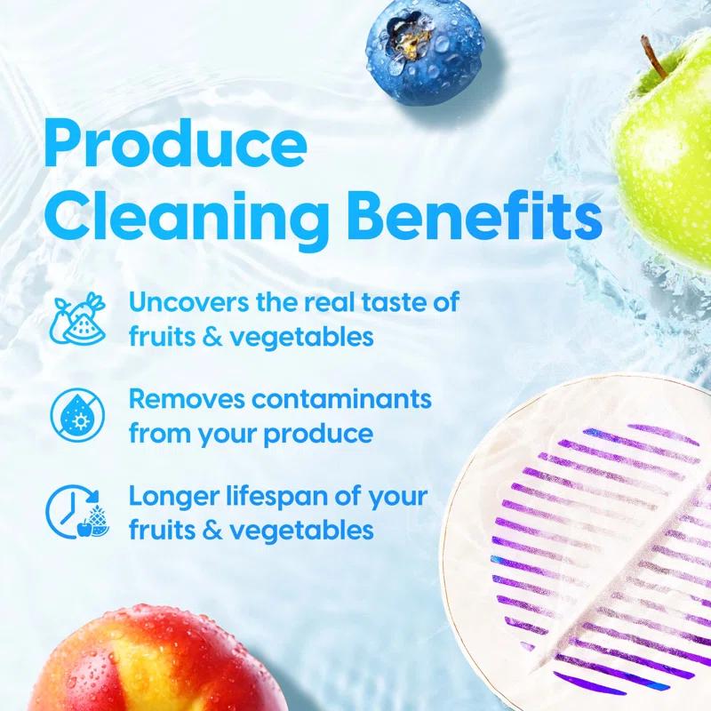 AquaPure AquaPure - Fruit and Vegetable Washing Machine, USB-Rechargeable Produce Purifier 3.94 x 1.97 in