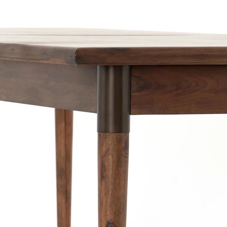 Scandinavian Inspired Extendable Dining Table in Classic Brown