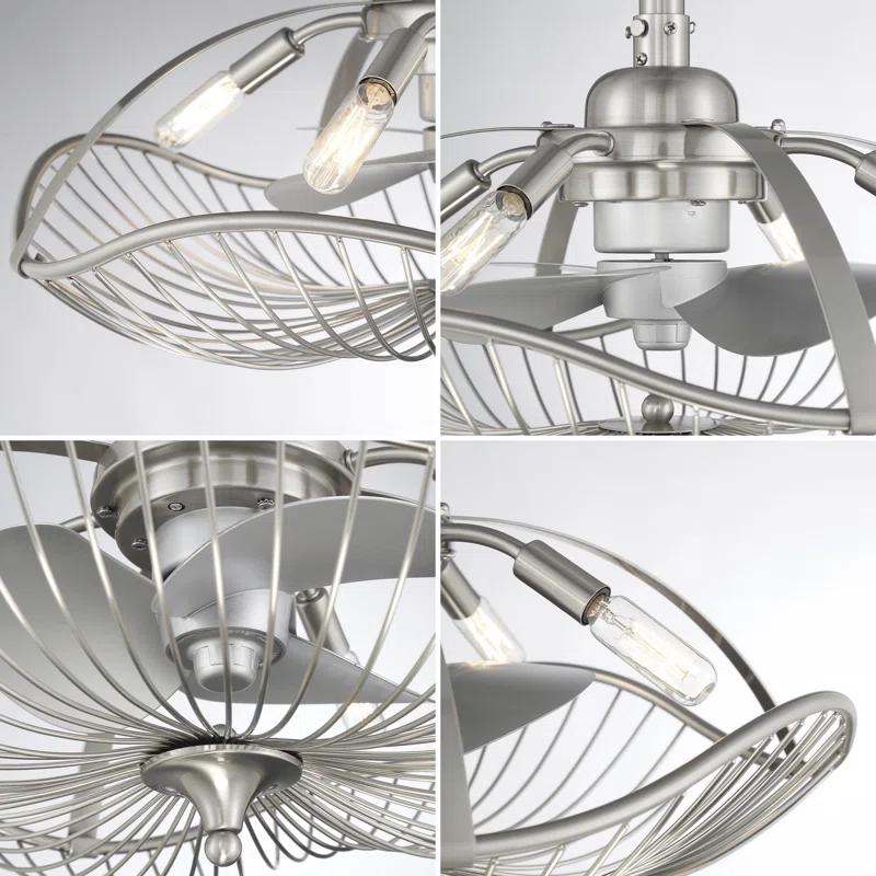 House of Hampton® 22" Akoni 3 - Blade Ceiling Fan with Light Kit Included
