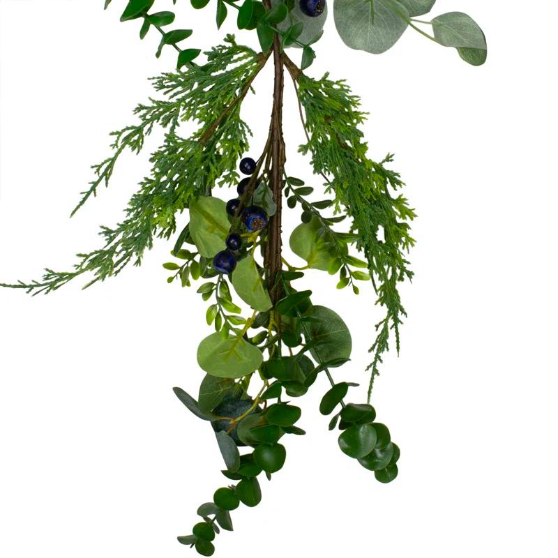 Northlight Seasonal 5ft Blueberry Eucalyptus Pine Artificial Christmas Garland - Unlit