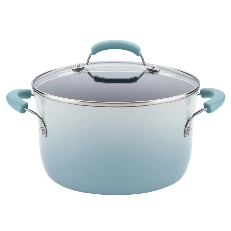 Rachael Ray Rachael Ray Classic Brights Nonstick Cookware Pots and Pans Set with Cooking Tools and Baking Pan, 14 Piece