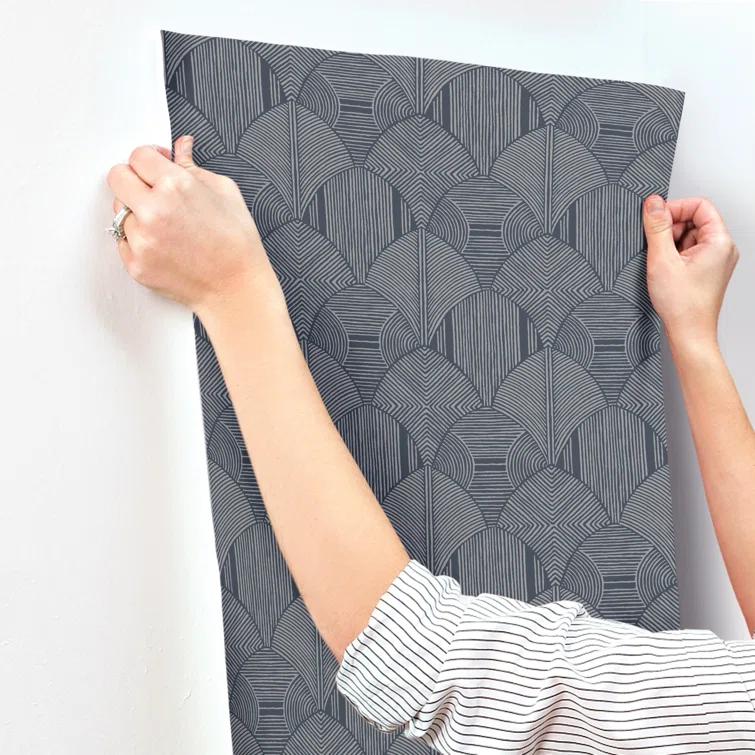 A-Street Prints Meyberg Silver Geometric Wallpaper | Perigold