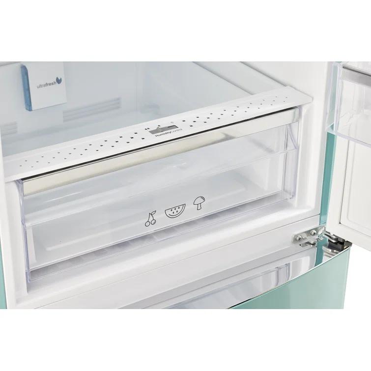 Unique Appliances Classic Retro 24 In 12 Cu.ft Bottom Mount Fridge Auto Defrost, Energy Star Certified, Counter Depth UGP-340L T AC