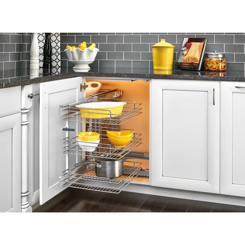 Rev-A-Shelf Rev-A-Shelf Pull Out Corner Cabinet Organizer w/Soft-Close 3 Tier
