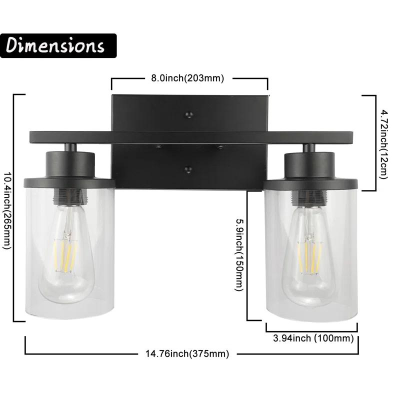 2 - Light Dimmable Vanity Light