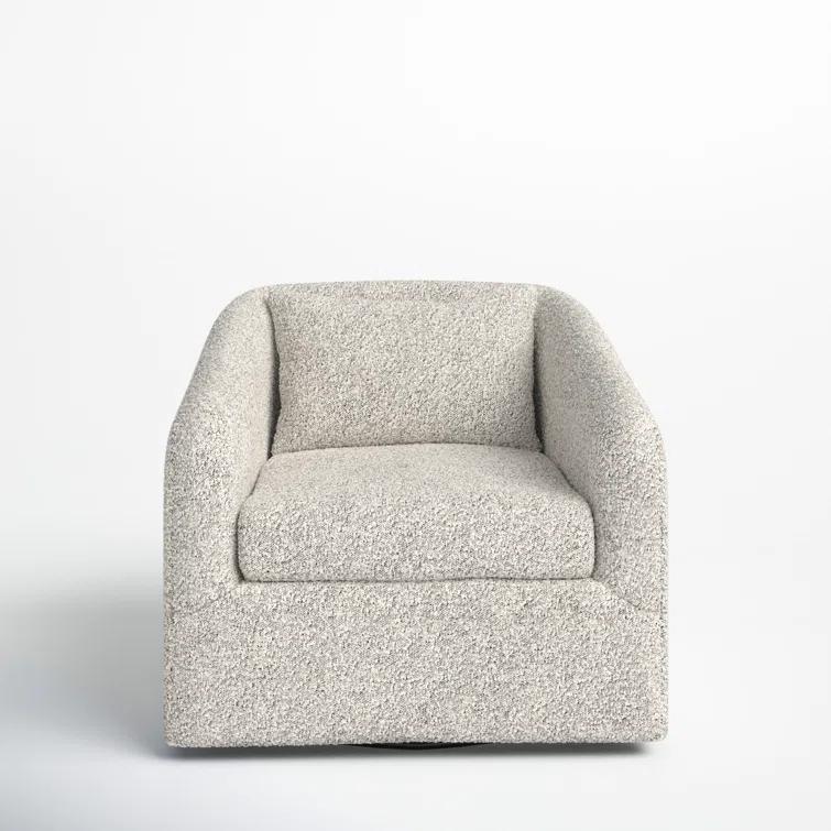 Ren Swivel Chair - Gray Boucle