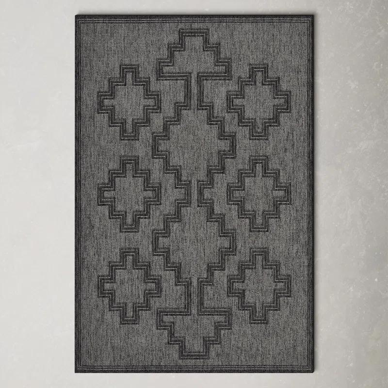 Ava Moroccan Charcoal Indoor / Outdoor Area Rug