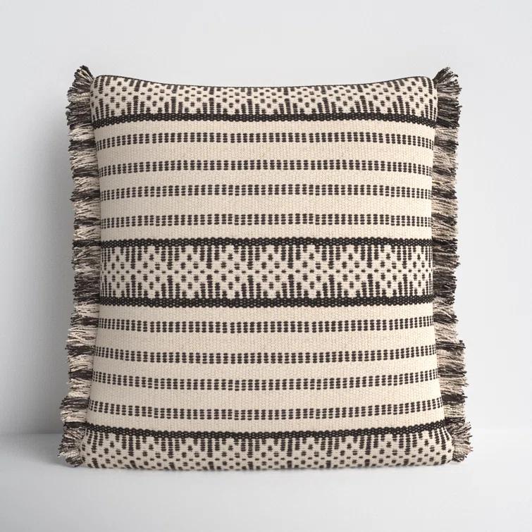 Joss & Main Joren Fringed Down Throw Pillow