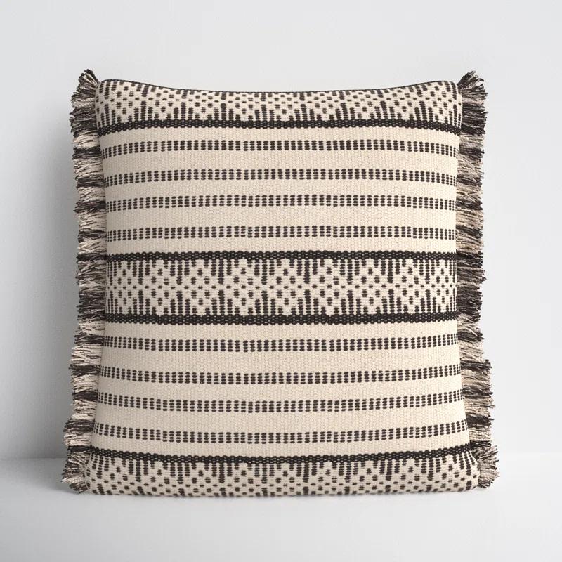 Joss & Main Joren Fringed Down Throw Pillow