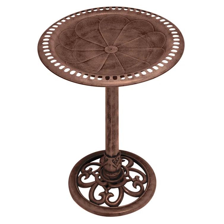 Alpine Pedestal Birdbath with Scrollwork Base and Stakes & Reviews | Wayfair