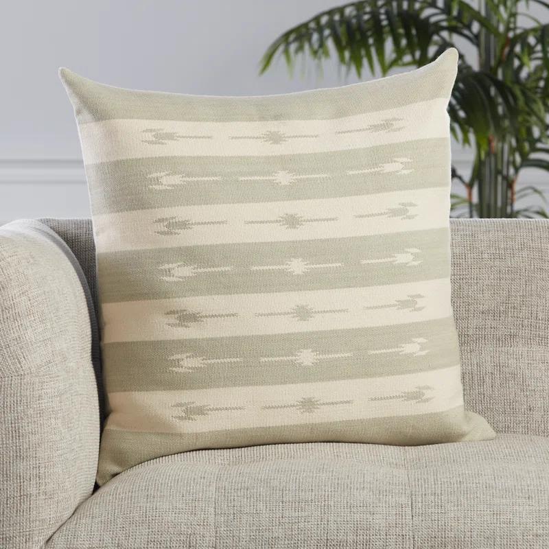 Estela Striped Cotton Throw Pillow
