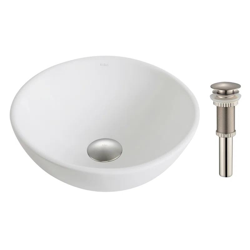 KRAUS Elavo™ Thin Ceramics Vessel Bathroom Sink