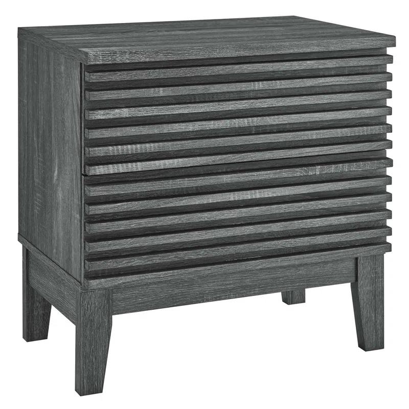 Modway Modway Render Two-Drawer Mid-Century Modern Nightstand