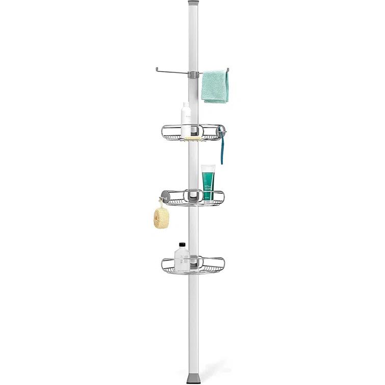 simplehuman Simplehuman Tension Pole Stainless Steel and Anodized Aluminum Shower Caddy