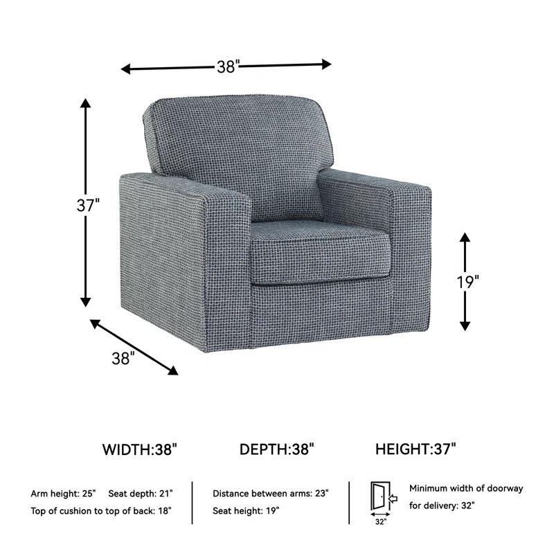 Ebern Designs Deivydas Upholstered Swivel Armchair