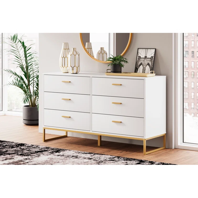 Latitude Run® Bosnjak 6 Drawer 59.02" W Double Dresser & Reviews | Wayfair
