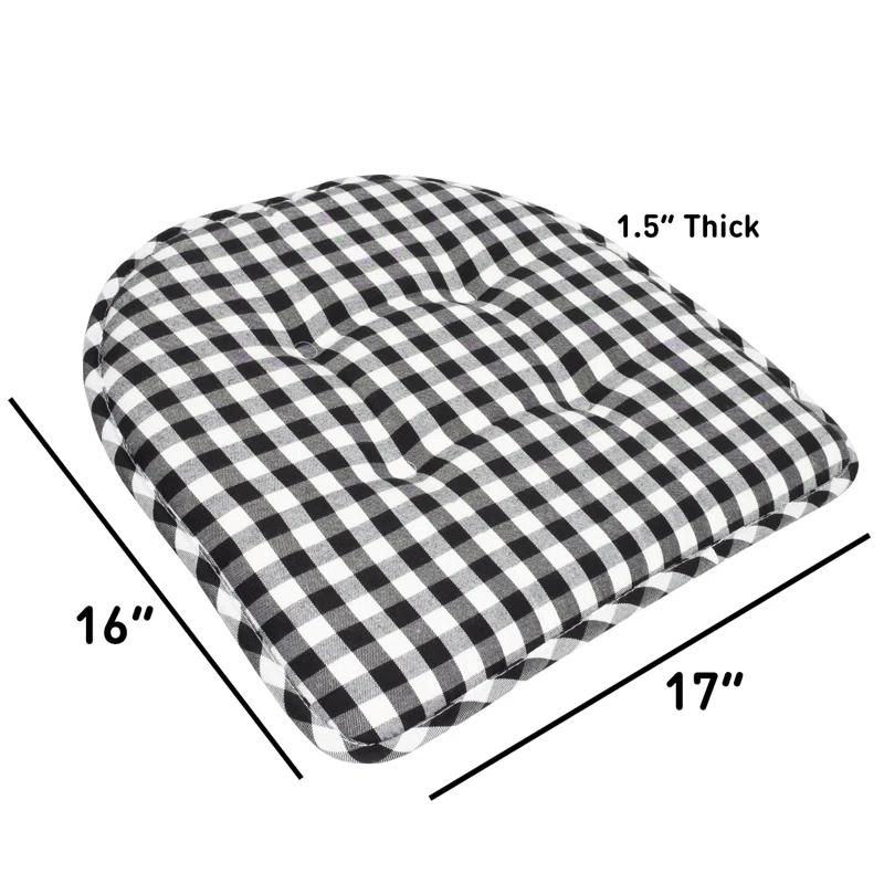 Buffalo Pattern Non-Slip Indoor Chair Pad Cushion