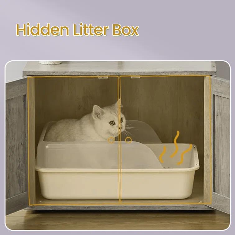 Archie & Oscar™ 55.1" Cat Tree with Litter Box Enclosure