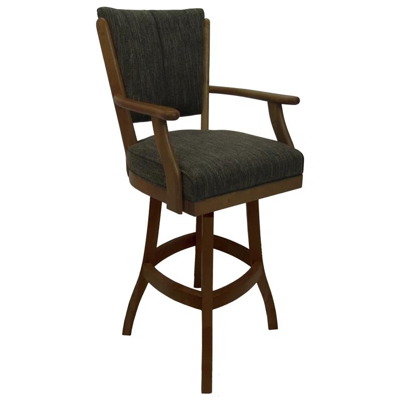 Red Barrel Studio® Irminger Classic Swivel Wood Extra Tall Stool 34" Seat