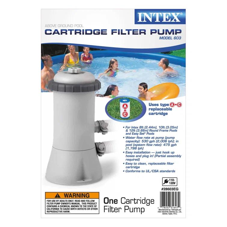 Intex Plastic Round Inflatable Pool 33'' H x 180'' W x 180'' L