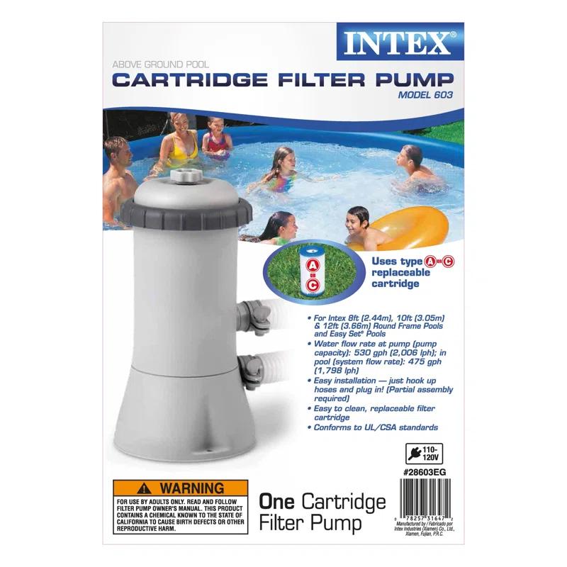 Intex Plastic Round Inflatable Pool 33'' H x 180'' W x 180'' L