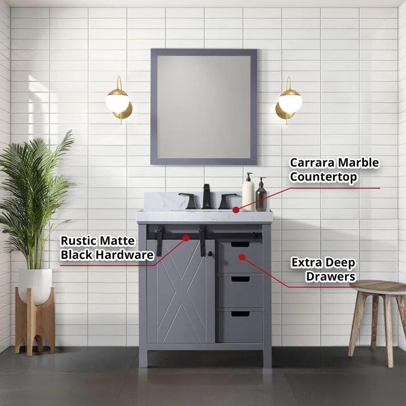 Lexora Marsyas 30 in W x 22 in D Bath Vanity