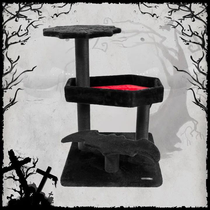 Tucker Murphy Pet™ Evannah Gothic Cat Tree for Hallowen, Cat Tower with Coffin Bed
