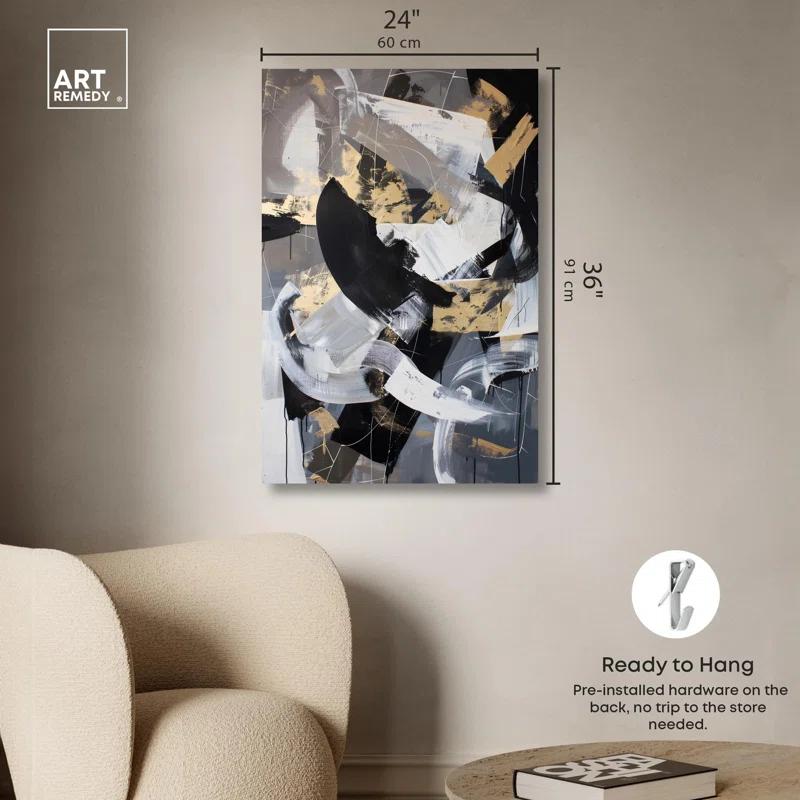 Art Remedy Hiding Canvas Muted Abstract Wall Art by Art Remedy