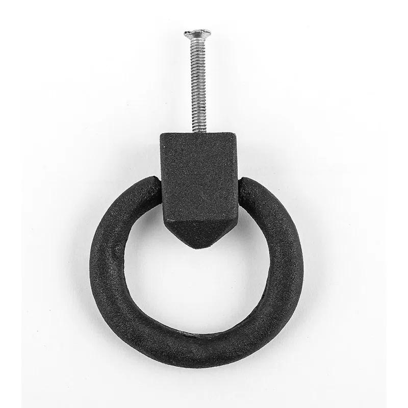 The Renovators Supply Inc. Wrought Iron Cabinet Gate Door Ring Pull Multipack (Set of 12)