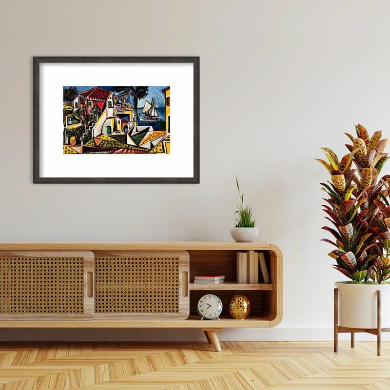 Amanti Fine Art Paysage Mediterranean by Pablo Picasso Solid Wood Custom Framed Wall Art Print