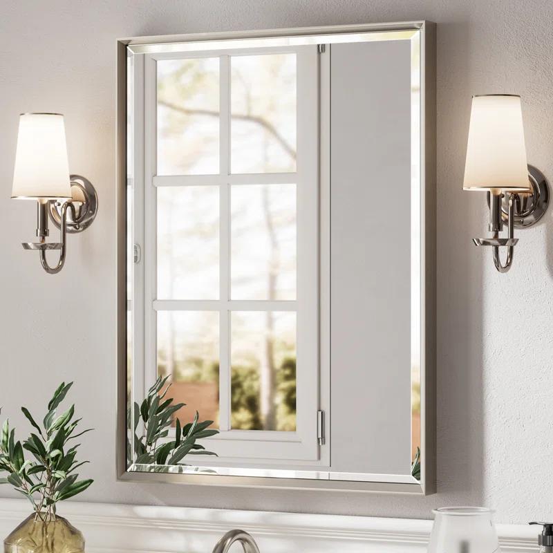 Lohoski Decorative Wall Mirror Beveled Design, Bathroom Vanity Mirror Accent Mirror Finish