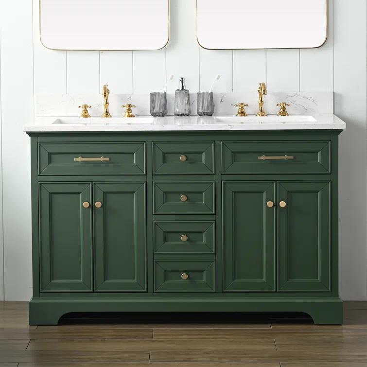 Sudio Design Thompson 54" W Double Bathroom Vanity & Reviews | Perigold