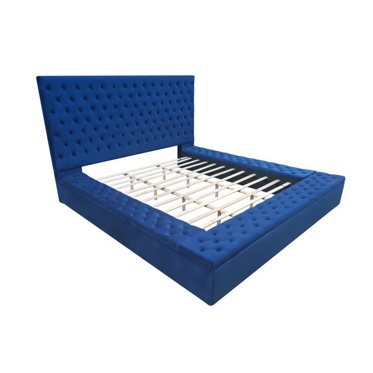 Best Master Furniture Upholstered Panel Storage Bed