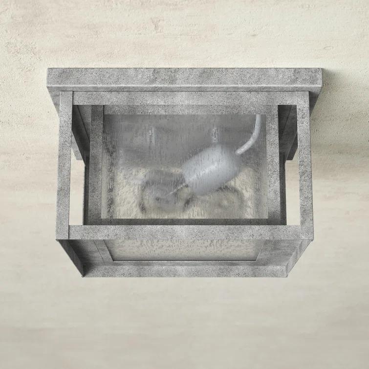 Vermont Seeded Square Outdoor Flush Mount