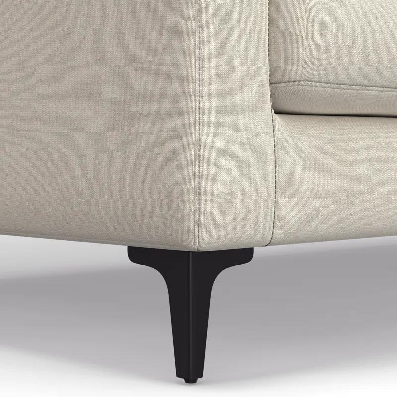 Simpli Home Ava Mid Century Sofa, Performance Fabric Couch for Living Room, Water-Repellent, Stain-Resistant, Reversible Cushions