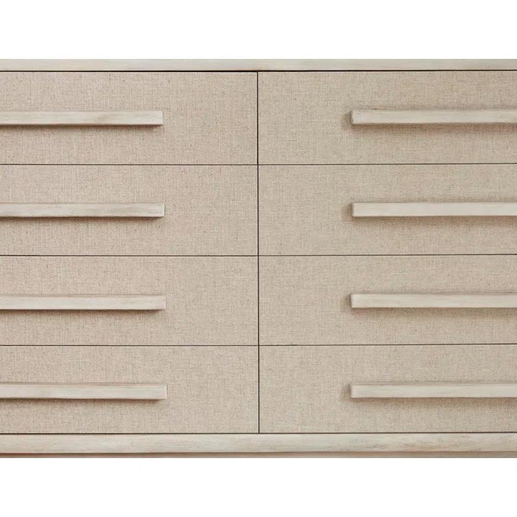 Mid-century Modern Double Dresser in White Oak Veneer with Soft Close Drawers