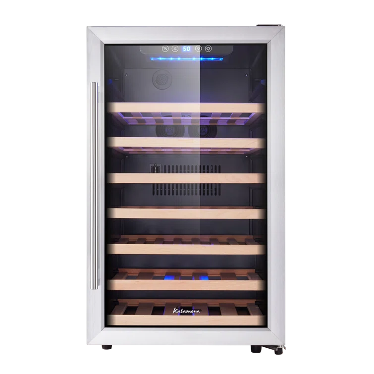 Kalamera 50 Bottle Single Zone Freestanding Wine Refrigerator & Reviews | Wayfair
