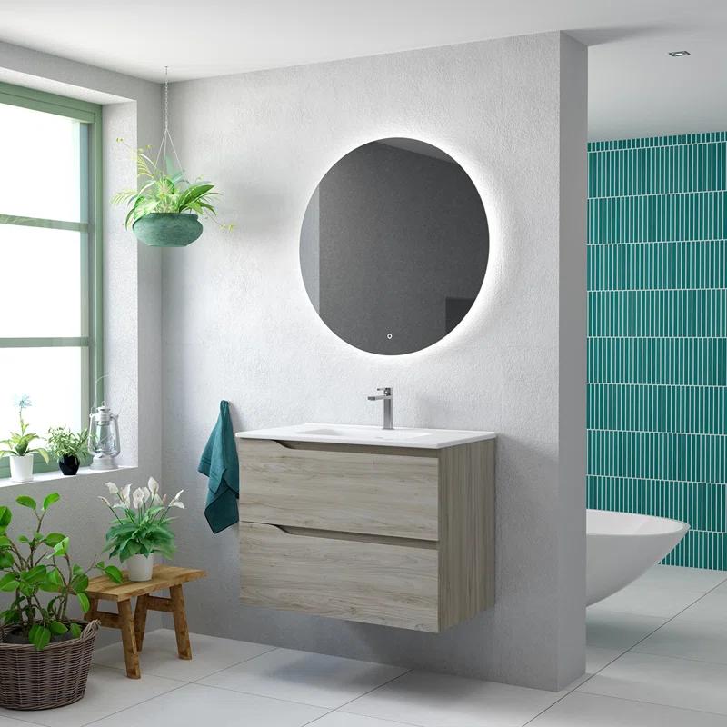 WS Bath Collections Menta 32.0'' Single Bathroom Vanity with Ceramic Top