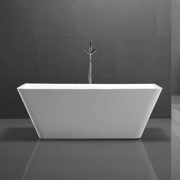 ANZZI 67'' x 31.5'' Freestanding Soaking Acrylic Bathtub FT-AZ099