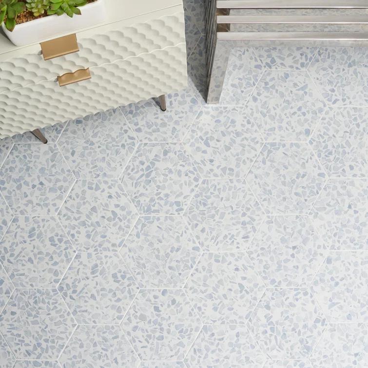 Jurassic Hex 9" Terrazzo Look Porcelain Floor & Wall Tile (8.07 Sq. Ft. / Case)
